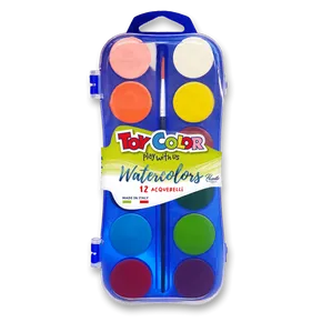 Akwarele Pasuto Toy Color – 12 kolorów, 30 mm